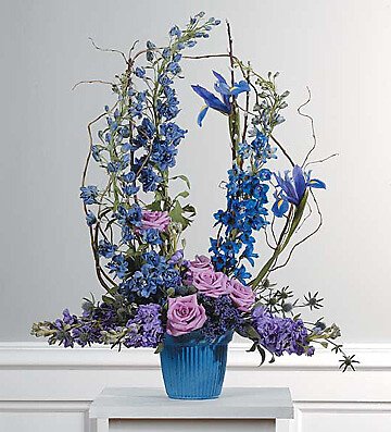 Lavender and Blue Mache Arrangement